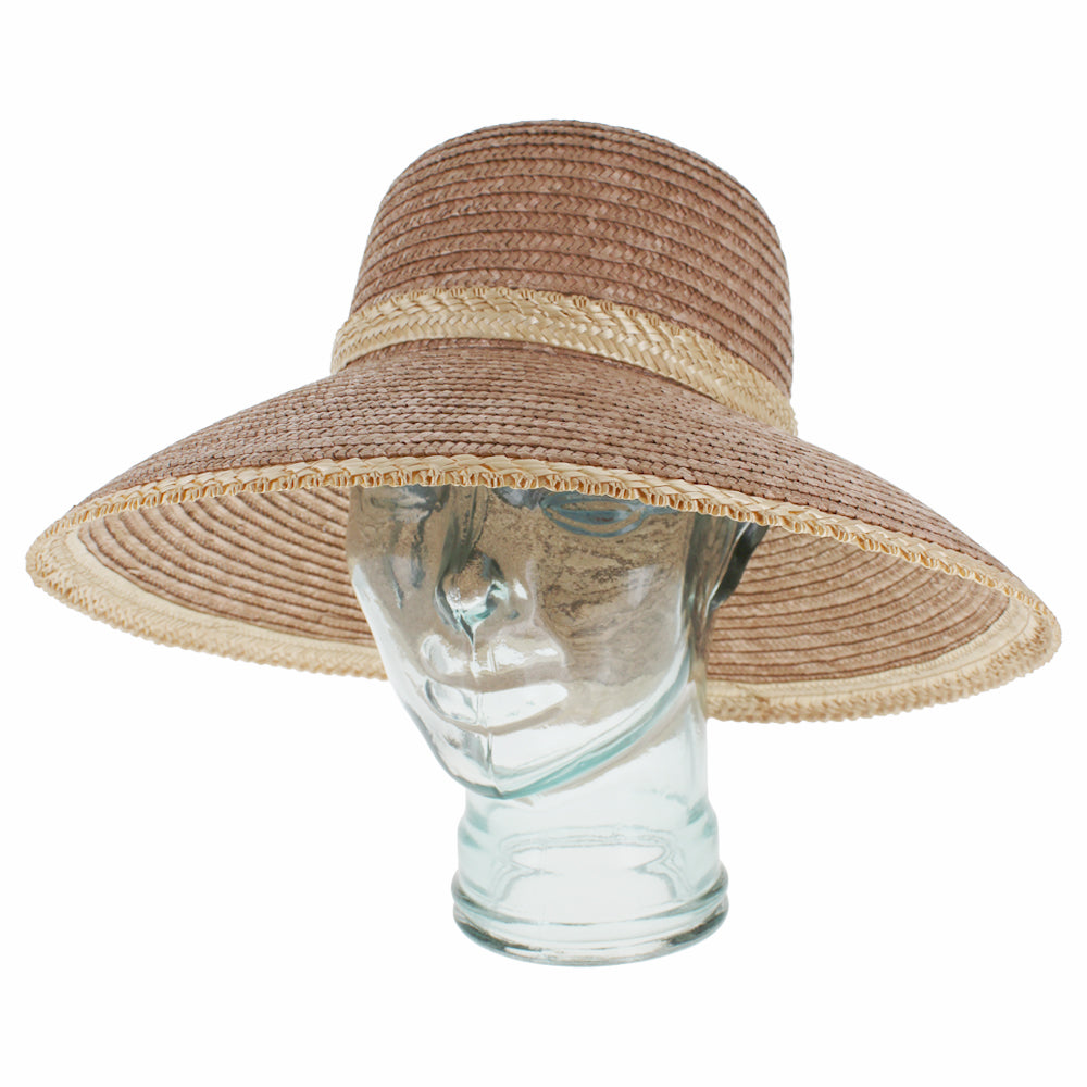 Belfry Italia brown lampshade hat with braided paper straw and durable construction