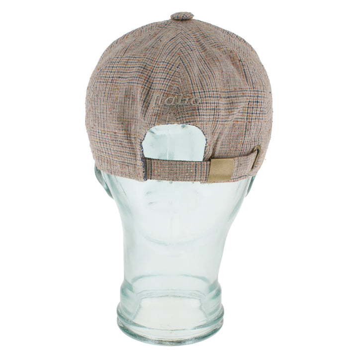 Lightweight orange plaid baseball cap with breathable fabric for casual styling