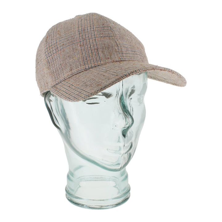 Orange plaid baseball cap designed for summer wear and everyday comfort