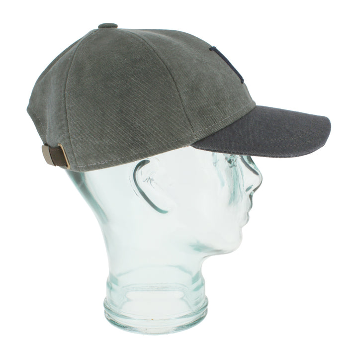 Green navy baseball cap with logo detail designed for everyday wear