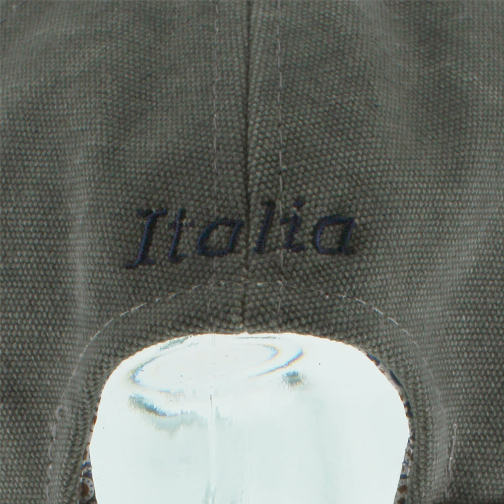 Belfry Italia green navy baseball cap with premium cotton fabric and modern design