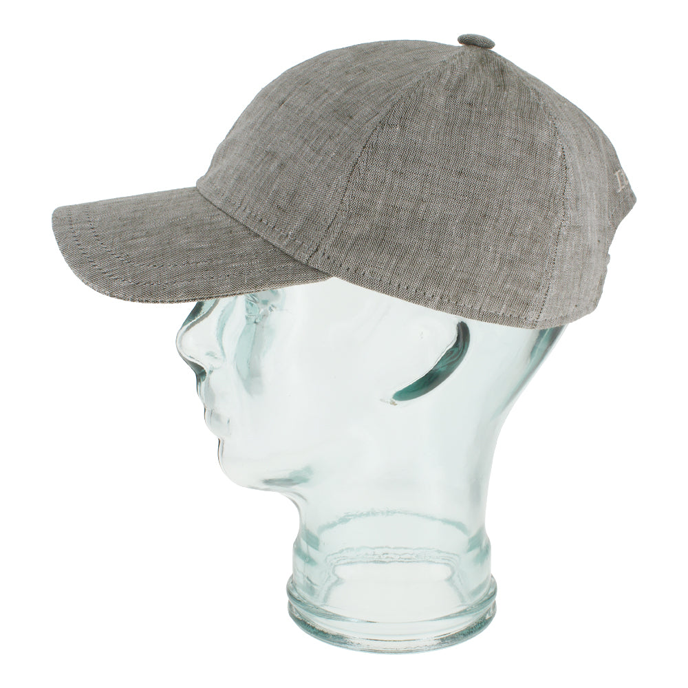 Belfry Panucci green linen baseball cap with adjustable fit and all day comfort