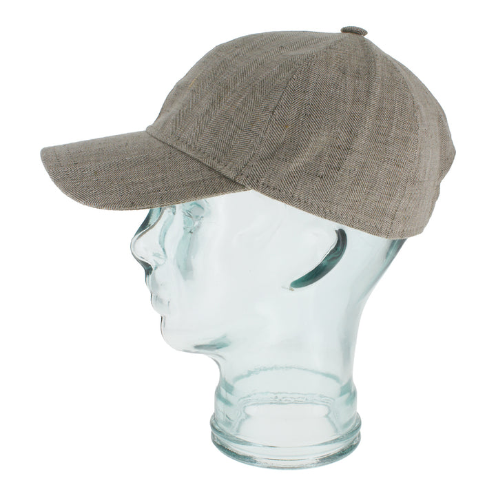 Belfry Pessatto olive linen baseball cap with adjustable fit and cotton lining comfort