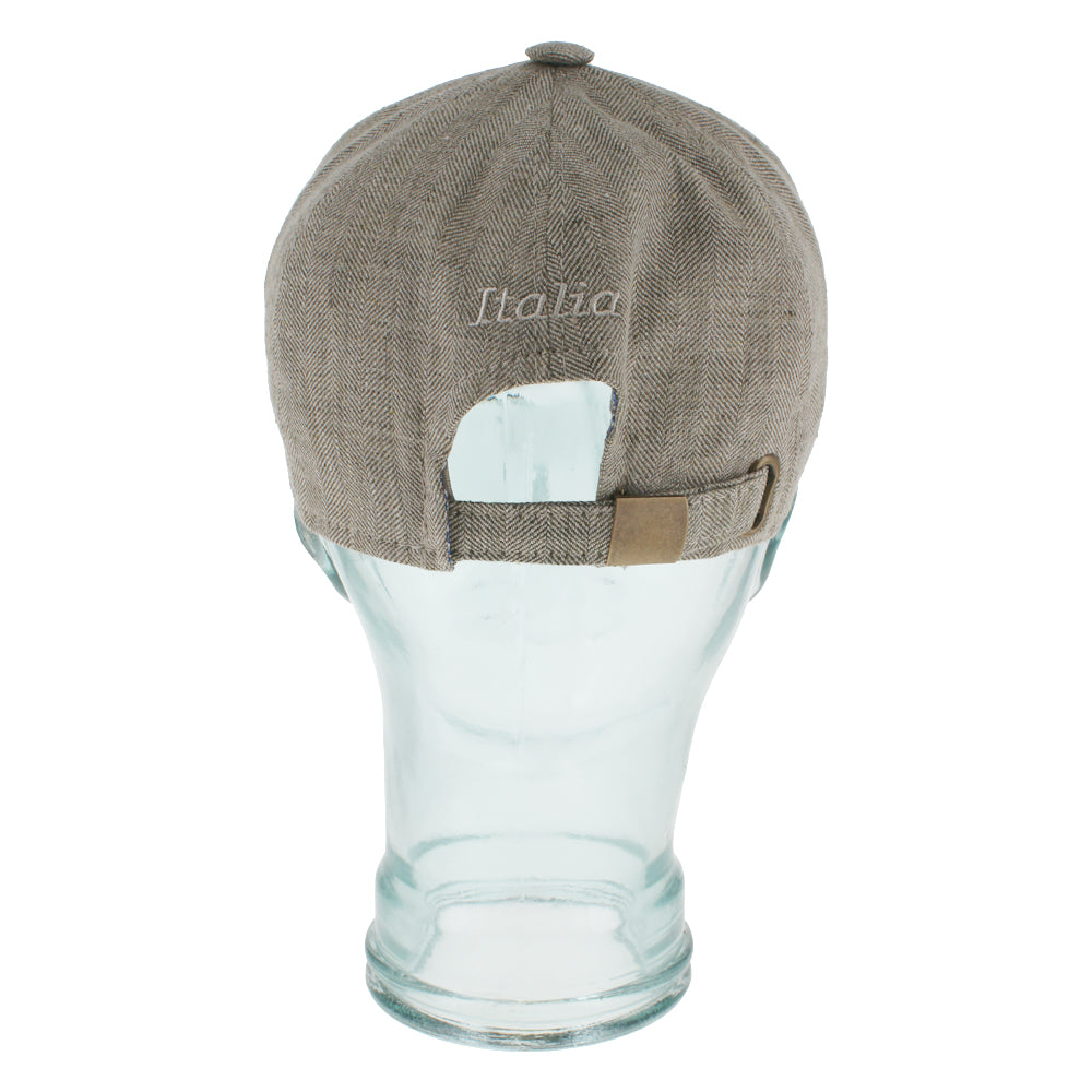 Lightweight olive linen baseball cap with adjustable strap for everyday wear