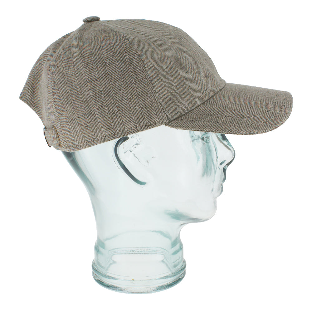 Belfry Italia olive baseball cap with linen fabric and refined textured design