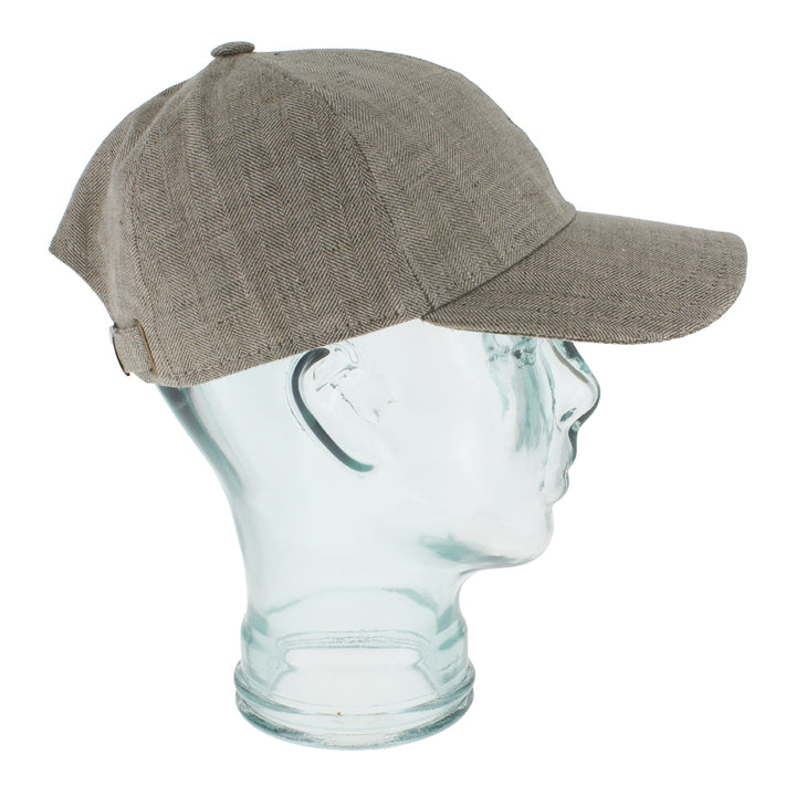 Belfry Italia olive baseball cap with linen fabric and refined textured design