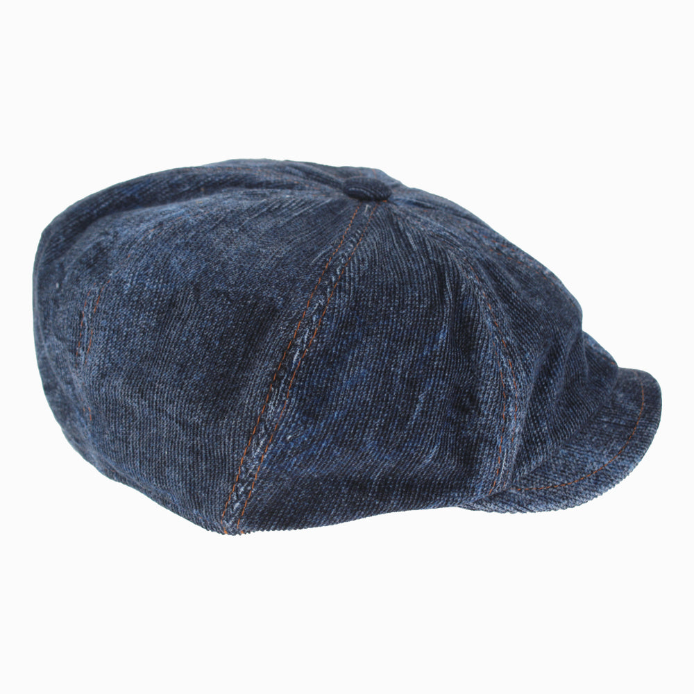 Luxury Belfry Picasso denim cotton corduroy newsboy cap, bohemian flair for seasonal outfits