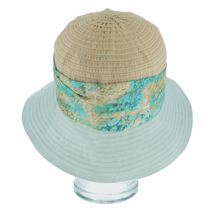 Teal blue bucket hat with adjustable fit and soft breathable construction