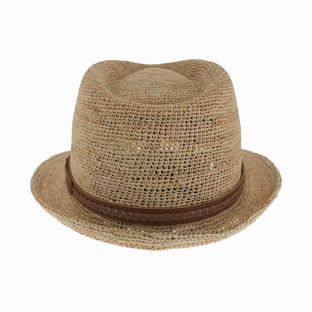 Summer trilby in natural color with lightweight and flexible design, perfect for vacations