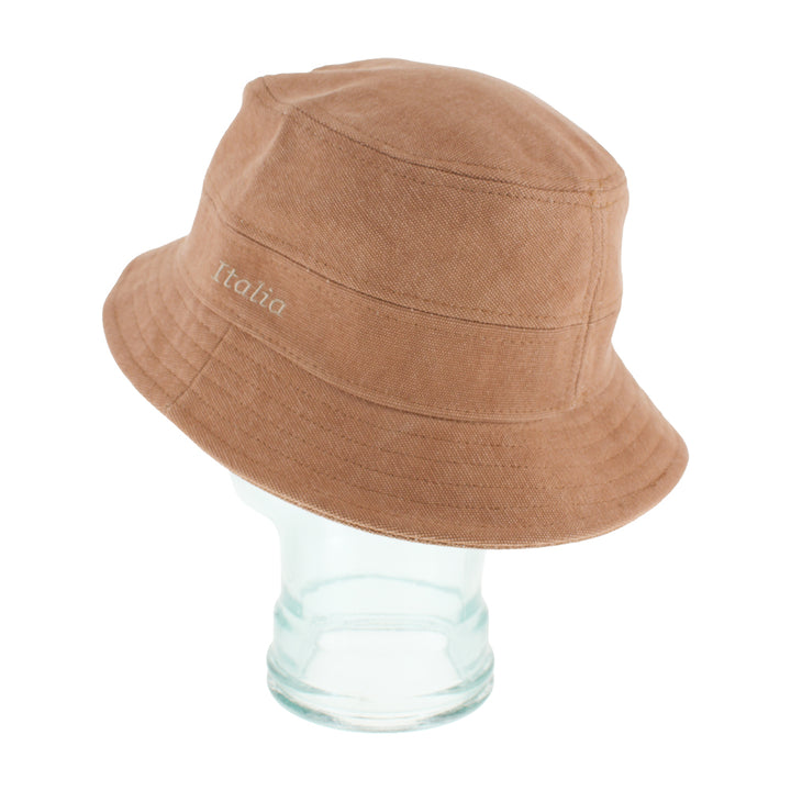 Lightweight adobe cotton bucket hat with soft structure for everyday styling