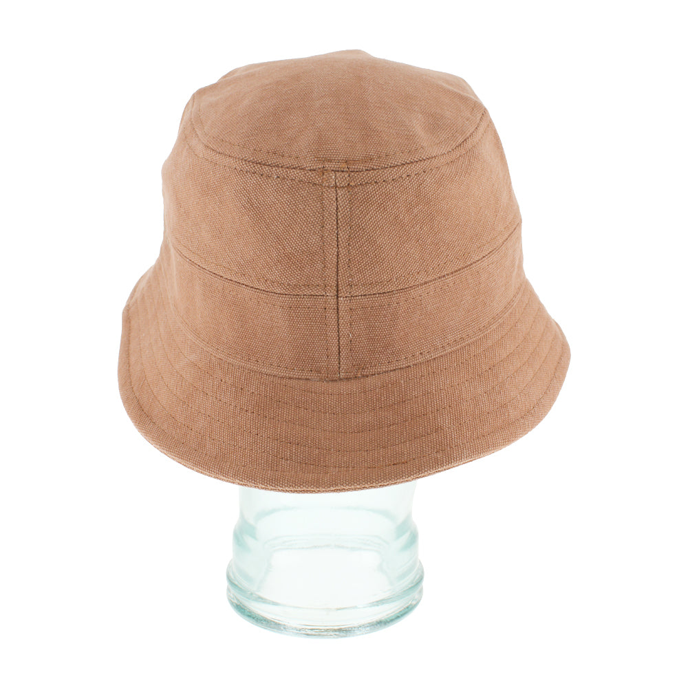 Adobe canvas bucket hat with durable construction for outdoor and beach wear