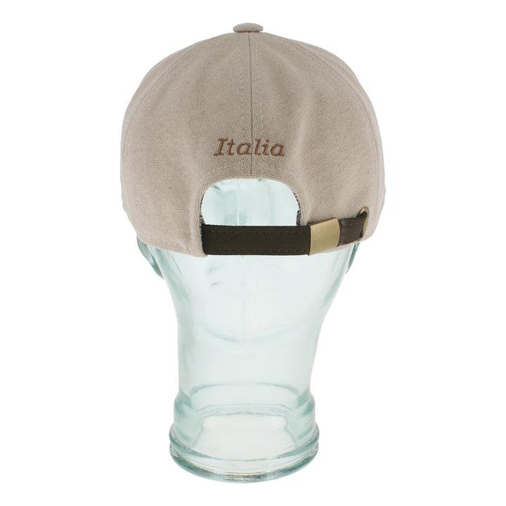 Adobe canvas baseball cap with leather adjuster for adjustable comfortable fit