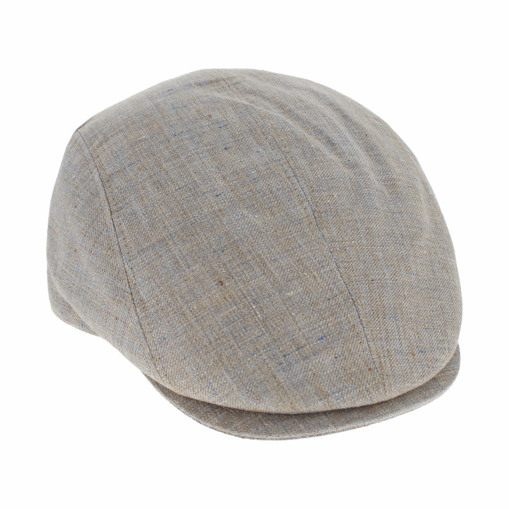 Tan linen ivy cap with minimal design and lightweight construction for casual styling