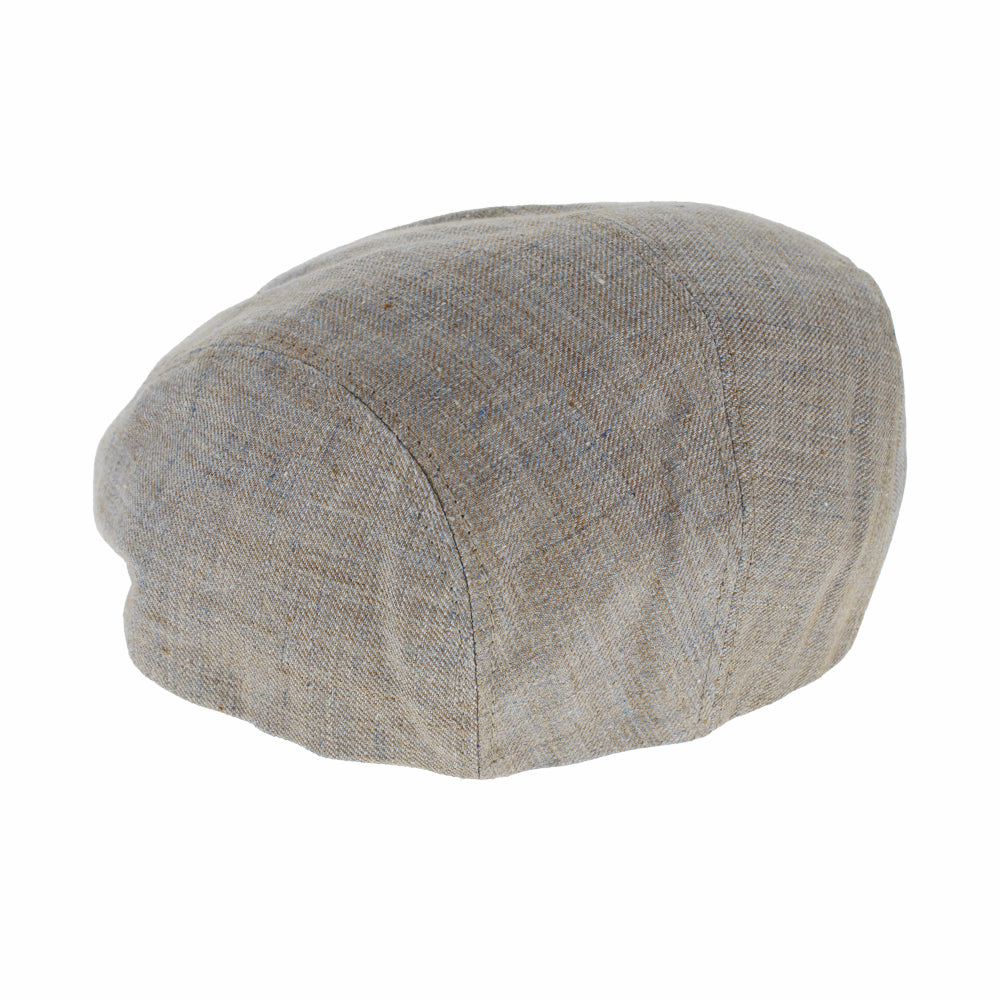Tan ivy cap in lightweight linen with smooth texture and comfortable everyday wear