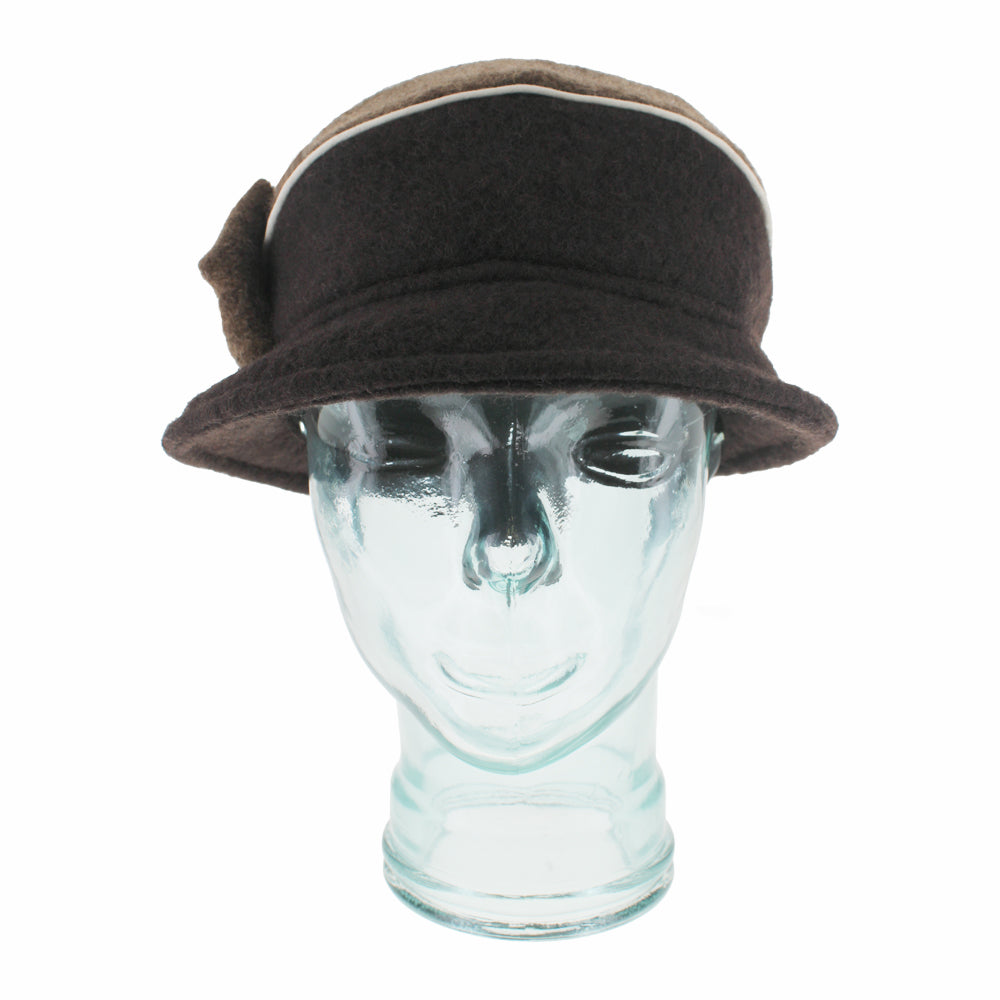 Belfry Tortona Belfry Italia brown black Cloche- Made in Italy