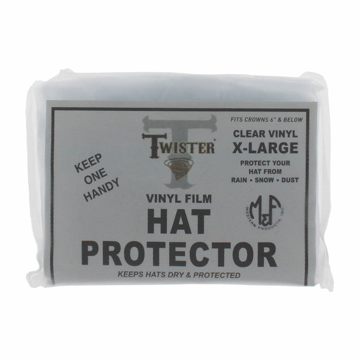 Vinyl rain protector for hats, offering moisture resistance without altering hat shape