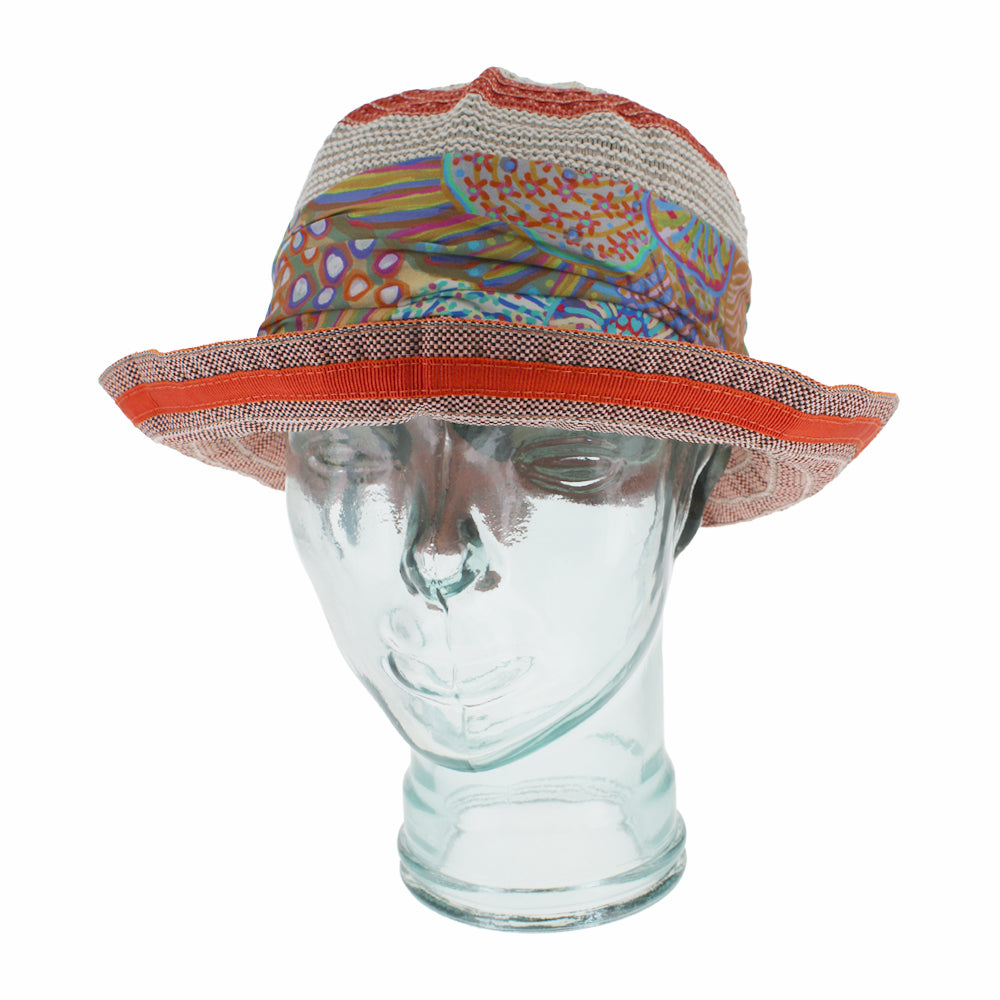 Belfry Italia orange bucket hat with breathable fabric and relaxed fit