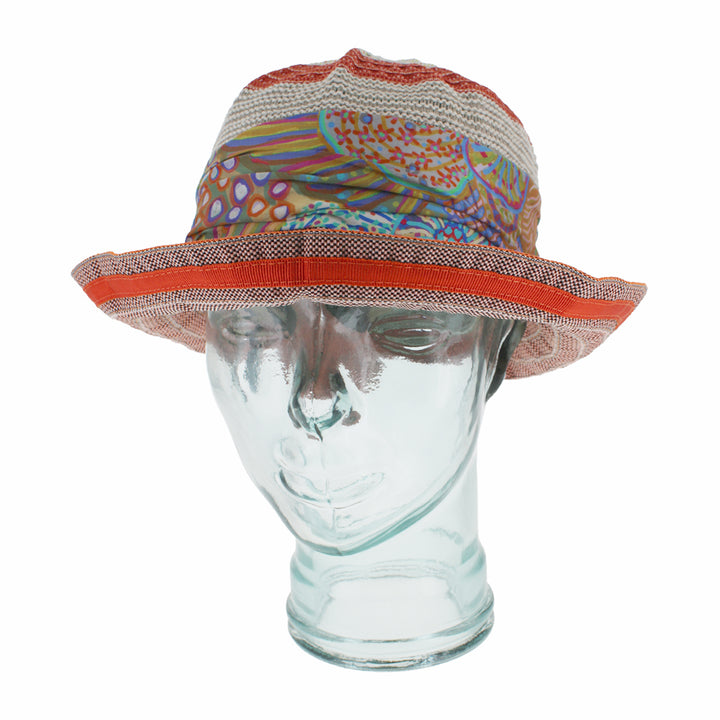 Belfry Italia orange bucket hat with breathable fabric and relaxed fit
