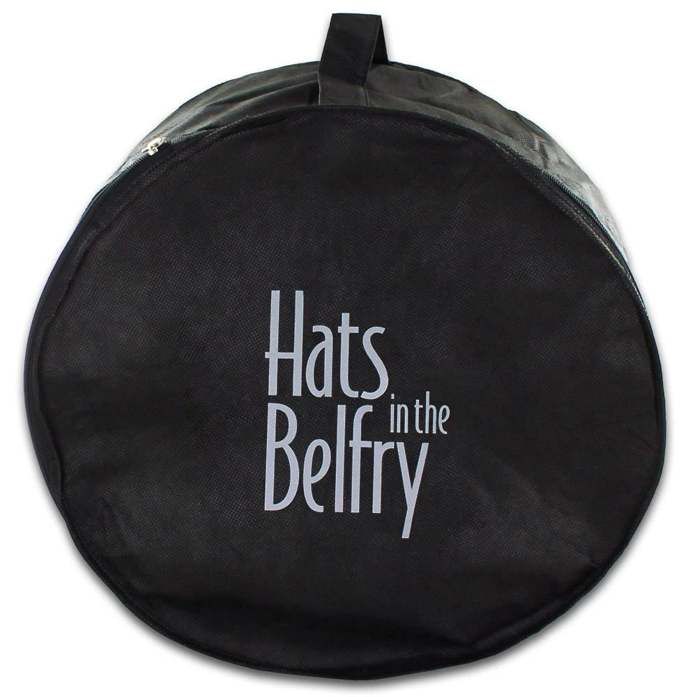 Travel Hat Box Unisex Hat Cap Hats In The Belfry Shop black 16x7 Hats in the Belfry